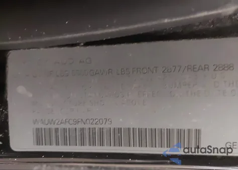 2015 Audi S7 4.0T z USA, uszkodzony, nr VIN WAUW2AFC9FN022079